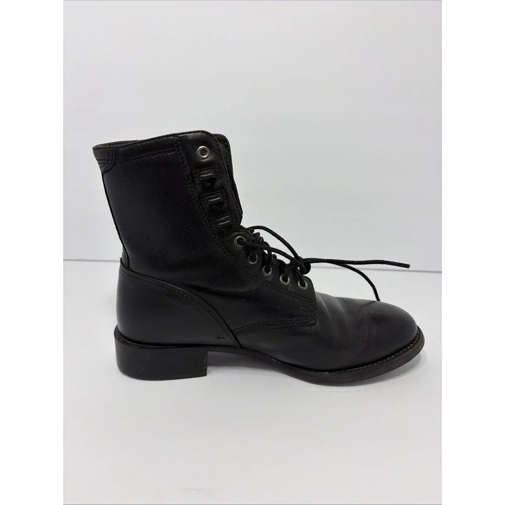 Ariat Black Heritage Leather Lace Up Style 32501 Size 7EE **Cigarette Smell